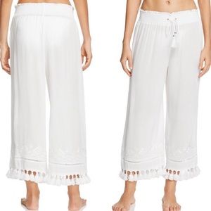 Parker Beach White Palazzo Pants XS